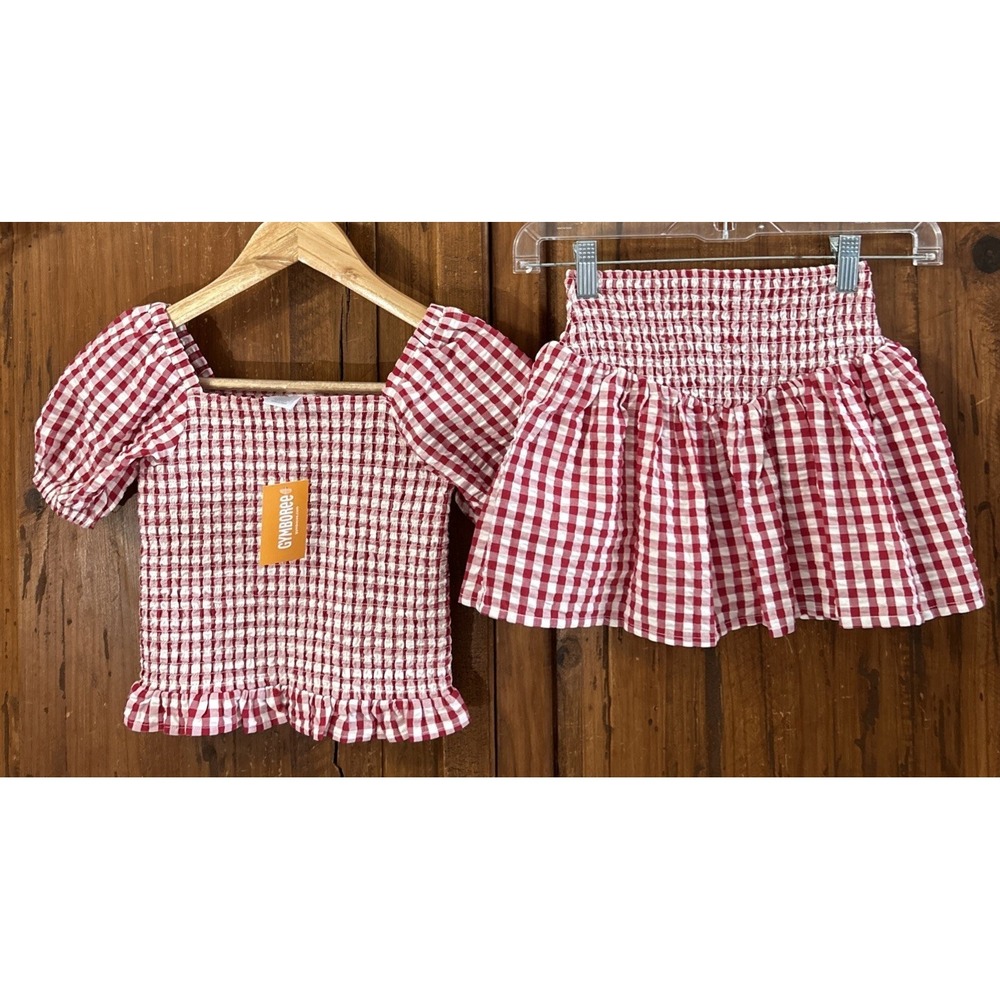 NWT Gymboree Nantucket Charm Seersucker Skort & Top 2pc Outfit Sz 8 New